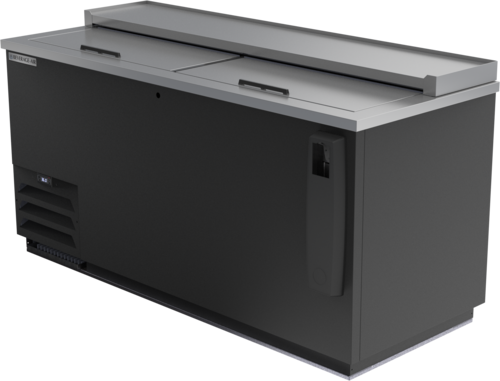 Beverage Air DW64HC-B 65" Deep Well Black Bottle Cooler | 18.5 Cu. Ft.