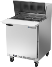 Beverage Air SPE27HC-12M-B 27" Mega Top Refrigerated Sandwich Prep Table | (12) 1/6 Pan