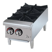Star-Max 602HF 12" 2 Burner Countertop Gas Hot Plate | 50,000 BTU