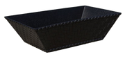 G.E.T. RB-893-BK 8" Black Rectangular Basket | Case of 12