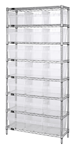 Quantum WR8-816CL Shelving Unit, Wire