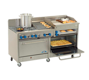 Comstock-Castle 2F330-36B 72" Gas 6-Burner & Griddle Range w/ Cheesemelter & (2) 31.5" Ovens | 294,000 BTU