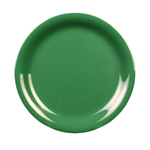 Thunder Group CR110GR Green 10 1/2" Narrow Rim Plate | Case of 12