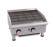 APW Wyott GCB-24S 24" Workline Gas Radiant Countertop Charbroiler | 60,000 BTU