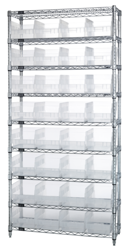 Quantum WR9-207CL Shelving Unit, Wire