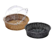 G.E.T. CO-2098-CL Clear 16-1/4" Round Plastic Basket Cover