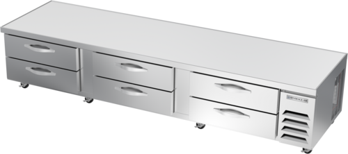 Beverage Air WTRCS112HC 112" 6 Drawer Worktop Chef Base Refrigerator | 24.36 Cu. Ft.