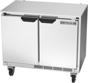 Beverage Air UCR34HC 34" 2-Solid Door Shallow Depth Undercounter Refrigerator | 5.96 Cu. Ft.