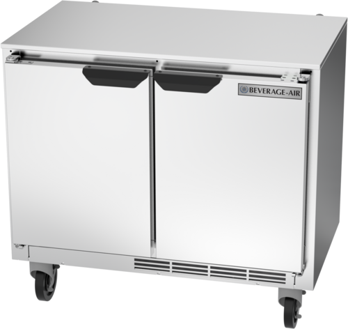 Beverage Air UCR34HC 34" 2-Solid Door Shallow Depth Undercounter Refrigerator | 5.96 Cu. Ft.