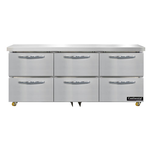 Continental Refrigerator SW72N-U-D Refrigerator, Undercounter, Reach-In