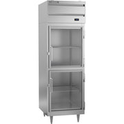 Beverage Air PR1HC-1BHG 26.5" 2 Glass Half Door Reach In Refrigerator | 21.01 Cu. Ft.