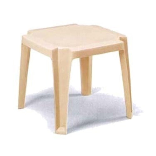 Grosfillex 52099066 Sandstone 17" x 17" Square Miami Outdoor Low Table