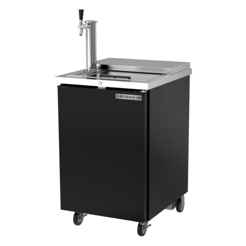 Beverage Air BM23HC-C-B 24" Black Single Tap Club Type Draft Beer Cooler | (1) 1/2 Keg