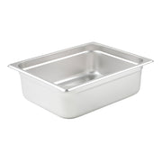 Winco SPJL-204 Half Size Stainless Steel Steam Table Pan | 4" Deep