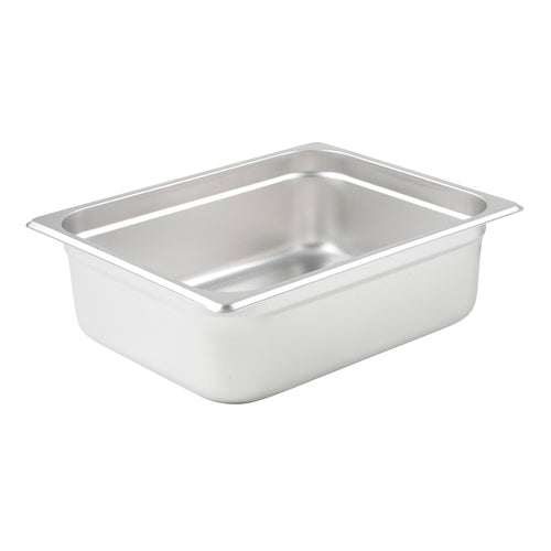 Winco SPJL-204 Half Size Stainless Steel Steam Table Pan | 4" Deep