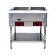 Atosa CSTEA-2C 30" CookRite 2-Pan Electric Steam Table | Wet/Dry