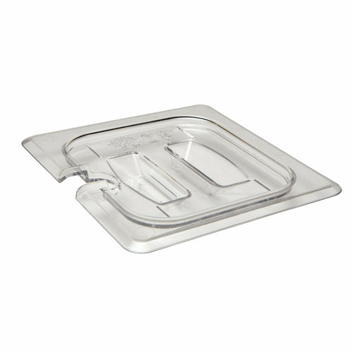 Cambro 60CWCHN135 Camwear Notched 1/6 Size Food Pan Cover w/ Handle