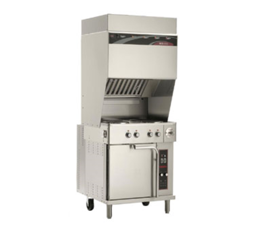 Wells WVO-4HF 42" Electric Ventless Range w/ 4-French Plates & Oven Base | 208/240V