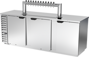 Beverage Air DD94HC-1-S-12T 95" Stainless Steel 12 Tap Tower Draft Beer Cooler | (5) 1/2 Keg