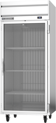 Beverage Air HRP1WHC-1G 35" 1 Wide Glass Door Top Mount Reach In Refrigerator | 30.76 Cu. Ft.