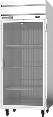 Beverage Air HRP1WHC-1G 35" 1 Wide Glass Door Top Mount Reach In Refrigerator | 30.76 Cu. Ft.