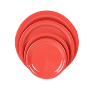 Thunder Group CR110RD Orange 10 1/2" Narrow Rim Plate | Case of 12