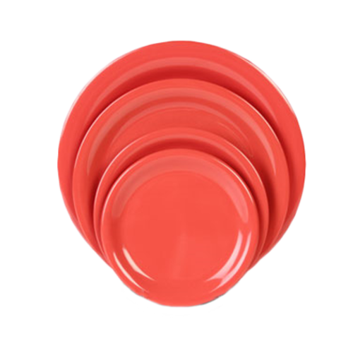 Thunder Group CR110RD Orange 10 1/2" Narrow Rim Plate | Case of 12