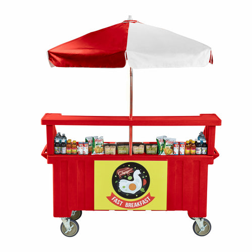 Cambro CVC72 Camcruiser 3 Full Sized Well Vending Cart | 74-1 ⁄4" x 31-3/4"