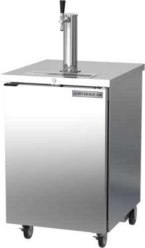 Beverage Air DD24HC-1-S 24" Stainless Steel Single Tap Draft Beer Cooler | (1) 1/2 Keg