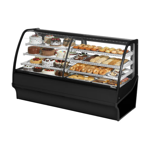 True Mfg. TDM-DZ-77-GE/GE-B-W Dual Temp Display Case