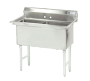 Advance Tabco FC-2-1818-X 41" x 24" 2-Compartment Fabricated Sink