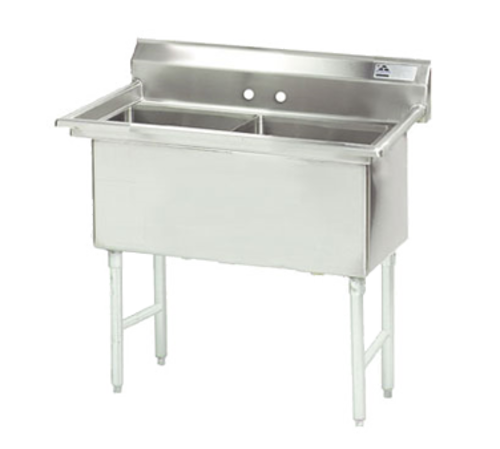Advance Tabco FC-2-1818-X 41" x 24" 2-Compartment Fabricated Sink