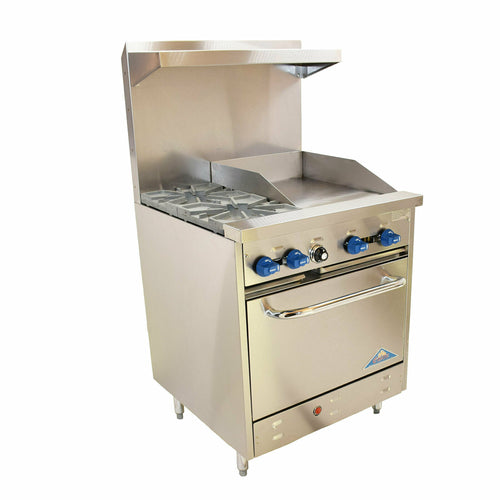 Comstock-Castle F326-18 30" Gas 2- Burner & Griddle Range w/ Standard Oven | 120,000 BTU