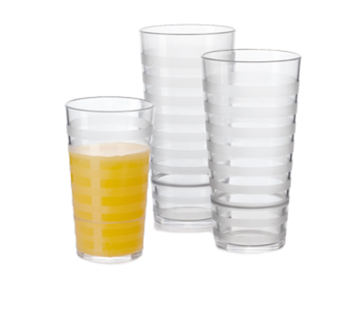 G.E.T. SW-1520-CL Orbis Clear 20 oz Plastic Tumbler | Case of 24