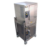 AccuTemp P61201E060 DBL Evolution 12 Pan LP Gas Floor Model Convection Steamer | 50,000 BTU
