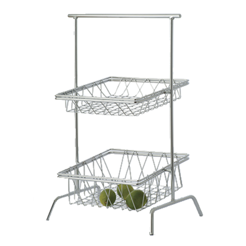 G.E.T. WB-106C Chrome 12" Square 4" Deep Metal Display Basket