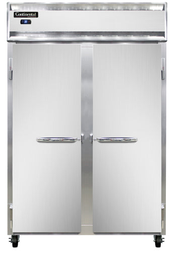 Continental 2R 2-Solid Door Top Mount Reach-In Refrigerator | 48 Cu. Ft.