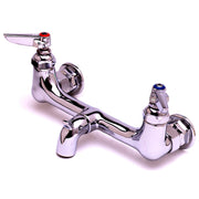 T&S Brass B-0672-POL 8" Center Wall Mount Service Sink Faucet w/Pail Hook