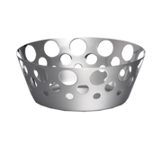 Tablecraft 7177 Stainless Steel Circle Cut Out Basket