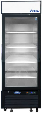 Atosa MCF8720GR 27" 1-Glass Door Black Merchandiser Freezer | 19.1 Cu. Ft.