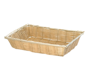 Tablecraft 1187W Natural Rectangular Polypropylene Basket