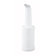 Winco PPB-1W 1 qt. Pour Bottle w/Spout & Lid | White