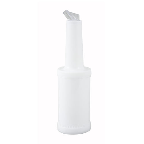 Winco PPB-1W 1 qt. Pour Bottle w/Spout & Lid | White