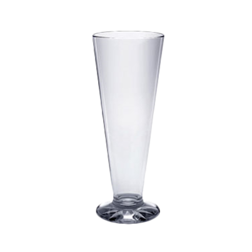 Thunder Group 13 oz. Starburst Base Clear Polycarbonate Pilsner Glass | Model No. PLTHPS013C