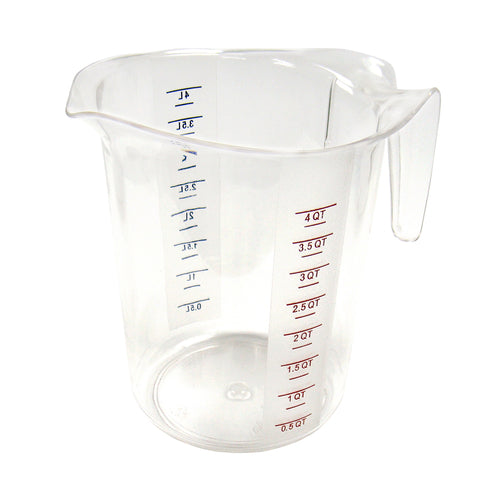 Winco PMCP-400 Polycarbonate Measuring Cup | 4 Quart