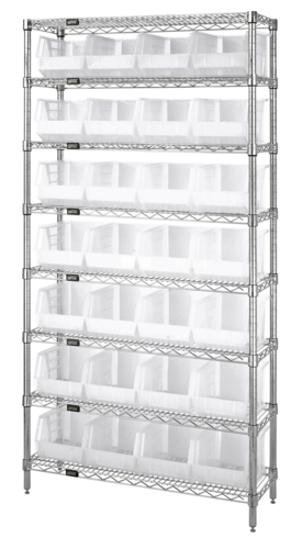 Quantum WR8-239CL Shelving Unit, Wire