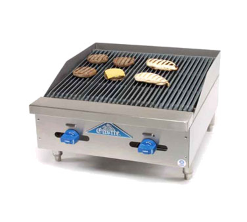 Comstock-Castle FHP24-2LB 24" Manual Countertop Gas Lava Rock Charbroiler | 66,000 BTU