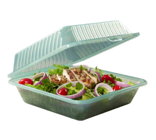 G.E.T. EC-10-1-ET Eco-Takeouts 9 x 9" Reusable Plastic Take Out Containers | Case of 12