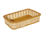 G.E.T. 17-1/2" x 11-1/2" Two-Tone Designer Polyweave Rectangular Basket | Model No. WB-1513-TT