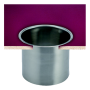San Jamar L360C 6-3/5" In-Counter Large Trash Chute